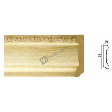 Плинтус с пров. каб. Decor Dizayn 166-281 Полистирол 2400*90*19 мм