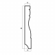 Плинтус с пров.каб Decor Dizayn 153-937 Полистирол 2400*95*14 мм